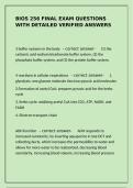 BIOS 256 Final Exam Questions with detailed verified answers