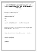 solutions 100&percnt; correct Biology 256 final Exam Questions and answers with verified