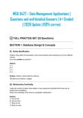 WGU D427 Data Management Applications &lpar;PDF&rpar; &vert; SQL Exam Questions & Answers 2026