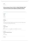 microeconomics EXAM A&plus; GRADE ASSURED COMPLETE SOLUTIONS AND VERIFIED ANSWERS