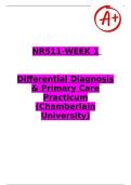 NR511-WEEK 1 &NewLine;&NewLine;&NewLine;Differential Diagnosis & Primary Care Practicum &lpar;Chamberlain University&rpar;&NewLine;