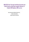 WGU C203 Task 1&colon; Personal Leadership Assessment and Profile &vert; Actual verified Study complete Solutions &vert; A&plus; Graded &vert; 2026 Updates &vert; 100&percnt; correct