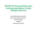 WGU C203 Task 2&colon; Becoming and Effective Leader &vert; Verified study complete Solutions &vert; A&plus; Graded &vert; 2026 Updates &vert; 100&percnt; correct