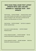 WGU D184 Final Exam &ndash; Standards-Based Grading&comma; Proficiency Scales & Assessment Design Q&A 2026-2027&NewLine;&NewLine;
