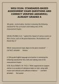 WGU D184 Standards-Based Assessment Exam &ndash; Proficiency Scales&comma; Blueprints & Grading Q&A&NewLine;&NewLine;