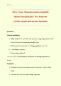 NR 224 Exam 2 &vert; 2026&sol;2027&vert; Fundamentals Skills Chamberlain University &vert; Comprehensive Questions with Verified Answers and Detailed Rationales &vert; Nursing Skills&comma; Safety&comma; Clinical Judgment&comma; NCLEX Prep &vert; Get GRADE A &vert; Instant Download&NewLine;&NewLine;