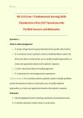NR 224 Exam 1 &vert; Chamberlain University &vert; Fundamentals Skills 2026&sol;2027 &vert; Questions with Verified Answers and Detailed Rationales &vert; Nursing Fundamentals&comma; Safety&comma; Infection Control&comma; Clinical Judgment &vert; Get GRADE A &vert; Instant Download&NewLine;&NewLine;