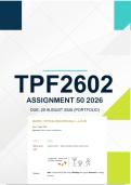TPF2602 Assignment 50 Semester 1 2026 - Due 29 August 2026