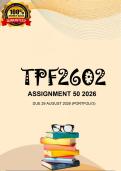TPF2602 Assignment 50 Portfolio Semester 1 2026 - Due 29 August 2026