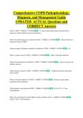 COPD    Bundled Exam Questions WITH  CORRECT Answers