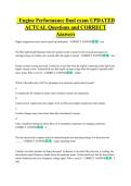  Engine Performance   Bundled Exam Questions WITH  CORRECT Answers