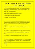 FSU HAMMOCK MACRO &NewLine;FINAL EXAM QUESTIONS AND ANSWERS 2026 - 2027 