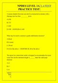 NPDES LEVEL 1A &NewLine;PRACTICE TEST QUESTIONS AND ANSWERS 2026 - 2027 