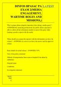 DINFOS BPASAC PA &NewLine;EXAM 2&lpar;MEDIA &NewLine;ENGAGEMENT&comma; &NewLine;WARTIME ROLES AND &NewLine;MISSIONS&comma;&rpar; QUESTIONS AND ANSWERS 2026 - 2027 