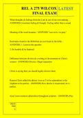 REL A 275 WILCOX &NewLine;FINAL EXAM QUESTIONS AND ANSWERS 2026 - 2027 