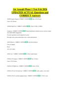 Air Assault  Bundled Exam Questions WITH  CORRECT Answers