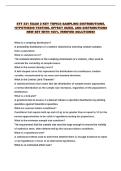 STT 231 EXAM 2 KEY TOPICS SAMPLING DISTRIBUTIONS&comma; HYPOTHESIS TESTING&comma; EFFECT SIZES&comma; AND DISTRIBUTIONS NEW SET WITH 100&percnt; VERIFIED SOLUTIONS&excl;&excl;