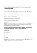 NR 326 &vert; Mental Health Nursing &vert; Exam 5 Practice Questions 2026&NewLine;&vert;Chamberlain College