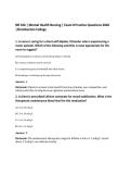 NR 326 &vert; Mental Health Nursing &vert; Exam 8 Practice Questions 2026&NewLine;&vert;Chamberlain College