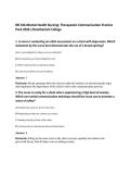 NR 326 Mental Health Nursing&colon; Therapeutic Communication Practice&NewLine;Pack 2026 &vert;Chamberlain College
