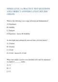 NPDES LEVEL 1A PRACTICE TEST QUESTIONS AND CORRECT ANSWERS LATEST 2025-2026 UPDATE