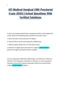 ATI Medical Surgical CMS Proctored&NewLine;Exam 2026 &vert; Actual Questions With&NewLine;Verified Solutions 