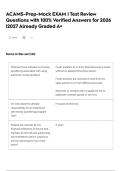 ACAMS-Prep-Mock EXAM &vert; Test Review Questions with 100&percnt; Verified Answers for 2026 &vert;2027 Already Graded A&plus;