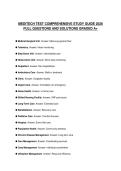 MEDITECH TEST FINAL TEST 2026 QUESTIONS WITH&NewLine;CORRECT ANSWERS GRADED A&plus;