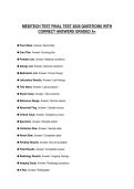 MEDITECH TEST COMPREHENSIVE STUDY GUIDE 2026&NewLine;FULL QUESTIONS AND SOLUTIONS GRADED A&plus;