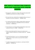 MHIC NASCLA CONTRACTORS COMPLETE &NewLine;EXAM STUDY QUESTIONS WITH VERIFIED &NewLine;ANSWERS 