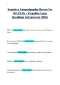 Saunders Comprehensive Review For&NewLine;NCLEX-RN &ndash; Complete Exam&NewLine;Questions And Answers 2026