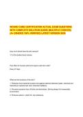 &NewLine;&NewLine;WOUND CARE CERTIFICATION ACTUAL EXAM QUESTIONS WITH COMPLETE SOLUTION GUIDE&rpar; &lpar;MULTIPLE CHOICES&rpar; &lpar;A&plus; GRADED 100&percnt; VERIFIED&rpar; LATEST VERSION 2026&NewLine;