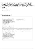Weight Verification licensing exam &vert; Verified Questions with Grade A&plus;&comma; Answers Key for 2026 &vert; 2027&period;