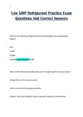 Low GWP Refrigerant Practice Exam&NewLine;Questions And Correct Answers