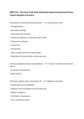 BMEG 455 &ndash; Final Exam Study Guide &lpar;Biomedical Engineering Advanced Review&comma; Practice Questions & Answers&rpar;