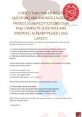 CIDESCO Exam Prep COMPLETE &NewLine;QUESTIONS AND ANSWERS &vert; ALREADY &NewLine;PASSED &vert; 2026 LATEST&excl;&excl;CIDESCO Exam &NewLine;Prep COMPLETE QUESTIONS AND &NewLine;ANSWERS &vert; ALREADY PASSED &vert; 2026 &NewLine;LATEST&excl;&excl; 