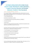 SUPPORT OPERATIONS PH II &lpar;PRE EXAM STUDY GUIDE&rpar; SPO PHASE 1 &lpar;2025&rpar; &lpar;2026&sol;2027&rpar; &ndash; Complete Exam-Style Questions with Detailed Rationales &vert; Graded A&plus; Pass Guaranteed&NewLine;&NewLine;