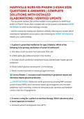 MARYVILLE NURS 615 PHARM 3 EXAM 2026 QUESTIONS & ANSWERS &vert; COMPLETE SOLUTIONS WITH DETAILED ELABORATIONS &vert; VERIFIED UPDATE