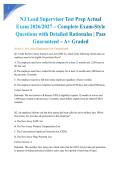  NJ Lead Supervisor Test Prep Actual Exam 2026&sol;2027 &ndash; Complete Exam-Style Questions with Detailed Rationales &vert; Pass Guaranteed &ndash; A&plus; Graded