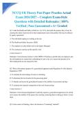 NCCQ UK Theory Past Paper Practice Actual Exam 2026&sol;2027 &ndash; Complete Exam-Style Questions with Detailed Rationales &vert; 100&percnt; Verified &vert; Pass Guaranteed &ndash; A&plus; Graded&NewLine;&NewLine;