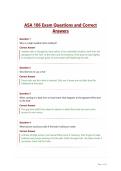 ASA 106 Exam Questions and Correct Answers&NewLine;