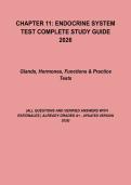 Chapter 11&colon; Endocrine System Test Complete Study Guide &vert; Hormones&comma; Glands & Physiology Review &lpar;2026&rpar;
