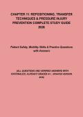 Chapter 11&colon; Repositioning&comma; Transfer Techniques & Pressure Injury Prevention Study Guide 2026 &vert; Nursing Care & Safety Review