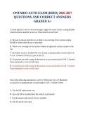 ONTARIO AUTO EXAM &lpar;RIBO&rpar; 2026-2027 QUESTIONS AND CORRECT ANSWERS GRADED A&plus;