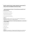 NR 328 &vert; Pediatric Nursing &vert; Pediatric Medication Administration &&NewLine;Safety Practice Pack 2026&sol;2027 Chamberlain College