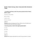NR 328 &vert; Pediatric Nursing &vert; Week 1 Study Guide 2026 &vert;Chamberlain&NewLine;College