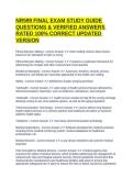 NR599 FINAL EXAM STUDY GUIDE QUESTIONS & VERIFIED ANSWERS RATED 100&percnt; CORRECT UPDATED VERSION