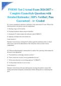 PNH301 Test 2 Actual Exam 2026&sol;2027 &ndash; Complete Exam-Style Questions with Detailed Rationales &vert; 100&percnt; Verified &vert; Pass Guaranteed &ndash; A&plus; Graded&NewLine;&NewLine;