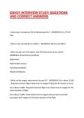 ENVOY INTERVIEW STUDY QUESTIONS AND CORRECT ANSWERS