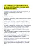 NR 599 MIDTERM EXAM QUESTIONS & VERIFIED ANSWERS PASSED 100&percnt; NEWEST VERSION